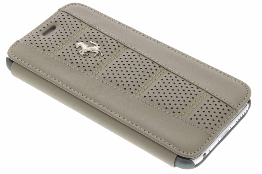 Image of Perforated Leather Booktype Case voor de iPhone 6 / 6s - Taupe