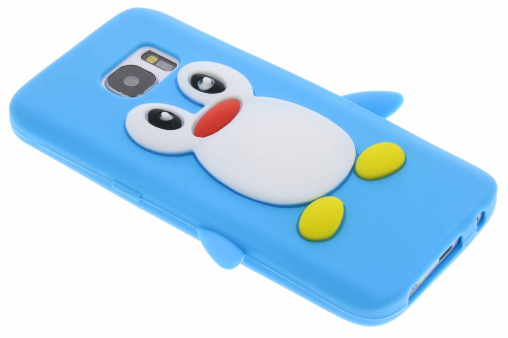 Image of Lichtblauw pinguin siliconen hoesje voor de Samsung Galaxy S7