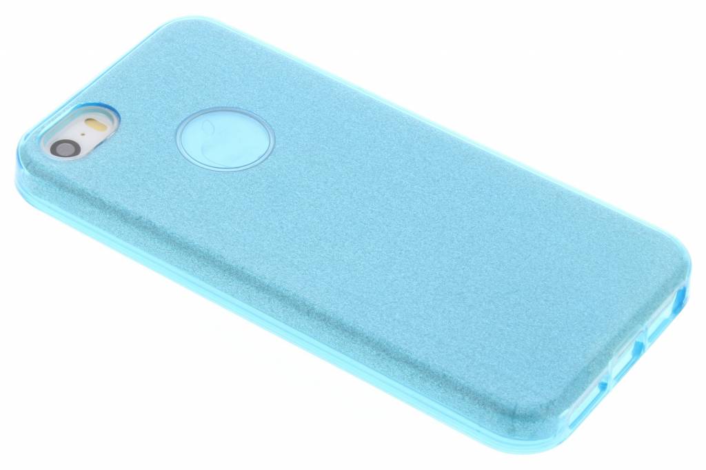 Image of Blauw Glamour design softcase voor de iPhone 5 / 5s / SE