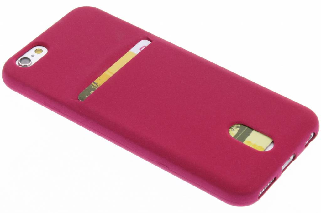 Image of Fuchsia TPU siliconen card case voor de iPhone 6 / 6s