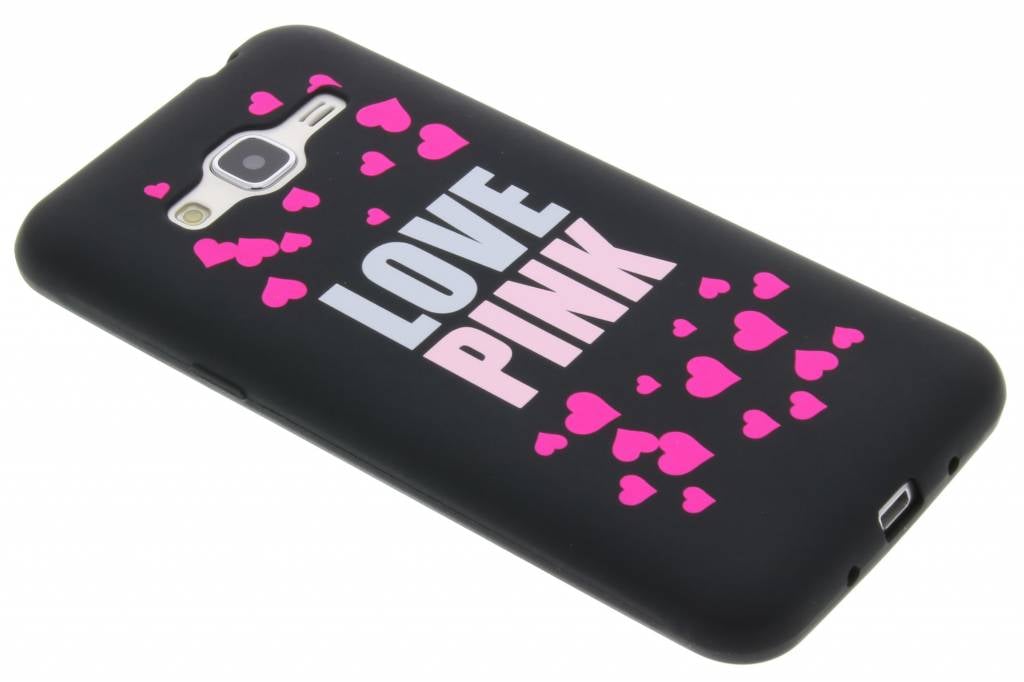 Image of I love pink glow in the dark TPU case voor de Samsung Galaxy J3 / J3 (2016)