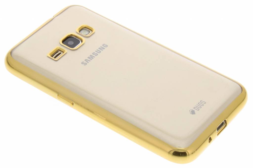 Image of Gouden TPU hoesje met metallic rand voor de Samsung Galaxy J1 (2016)