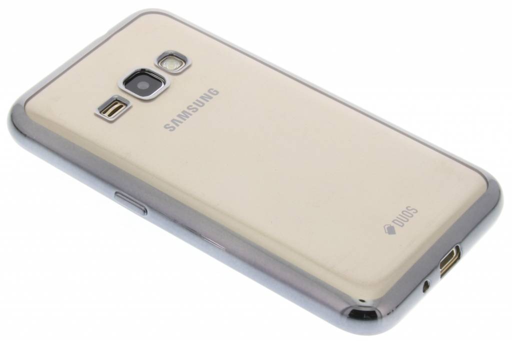 Image of Donkergrijs TPU hoesje met metallic rand voor de Samsung Galaxy J1 (2016)