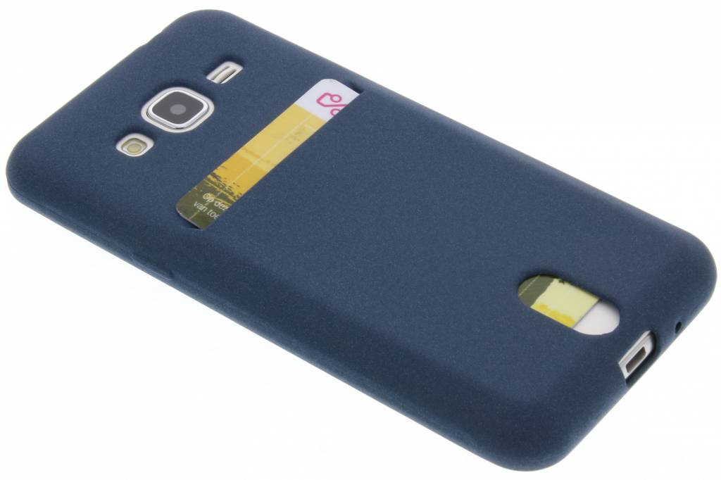 Image of Blauwe TPU siliconen card case voor de Samsung Galaxy J3 / J3 (2016)