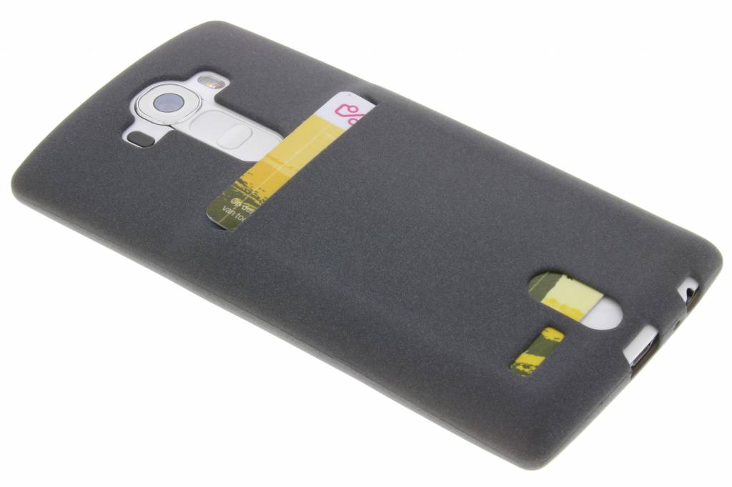 Image of Grijze TPU siliconen card case voor de LG G4