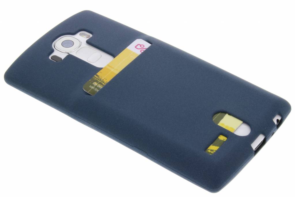 Image of Donkerblauwe TPU siliconen card case voor de LG G4