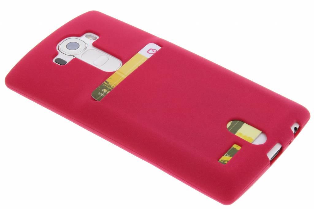 Image of Fuchsia TPU siliconen card case voor de LG G4