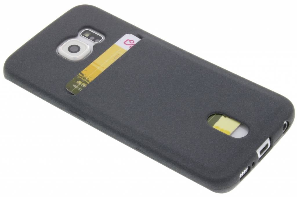 Image of Grijze TPU siliconen card case voor de Samsung Galaxy S6 Edge