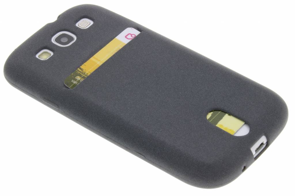 Image of Grijze TPU siliconen card case voor de Samsung Galaxy S3 / Neo