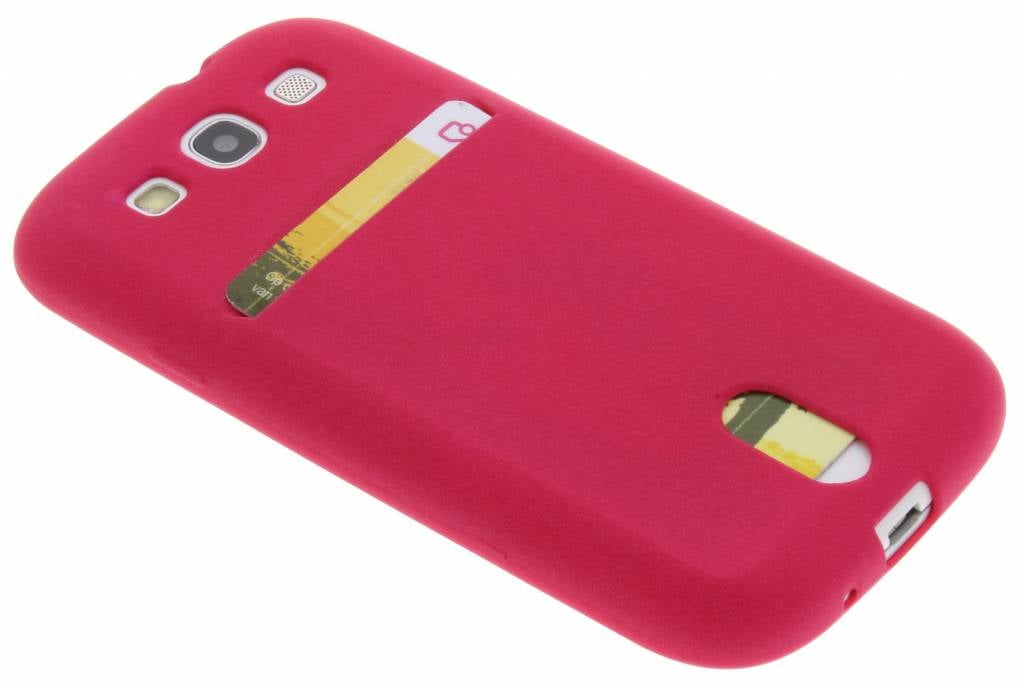 Image of Fuchsia TPU siliconen card case voor de Samsung Galaxy S3 / Neo