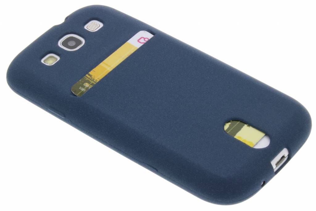 Image of Blauwe TPU siliconen card case voor de Samsung Galaxy S3 / Neo