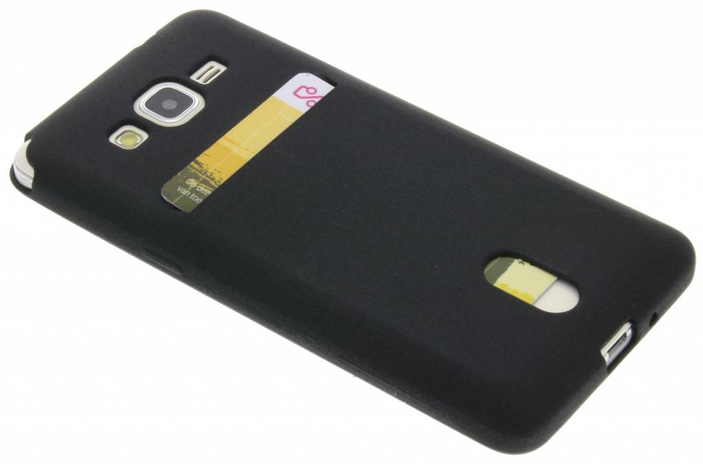 Image of Zwarte TPU siliconen card case voor de Samsung Galaxy Grand Prime