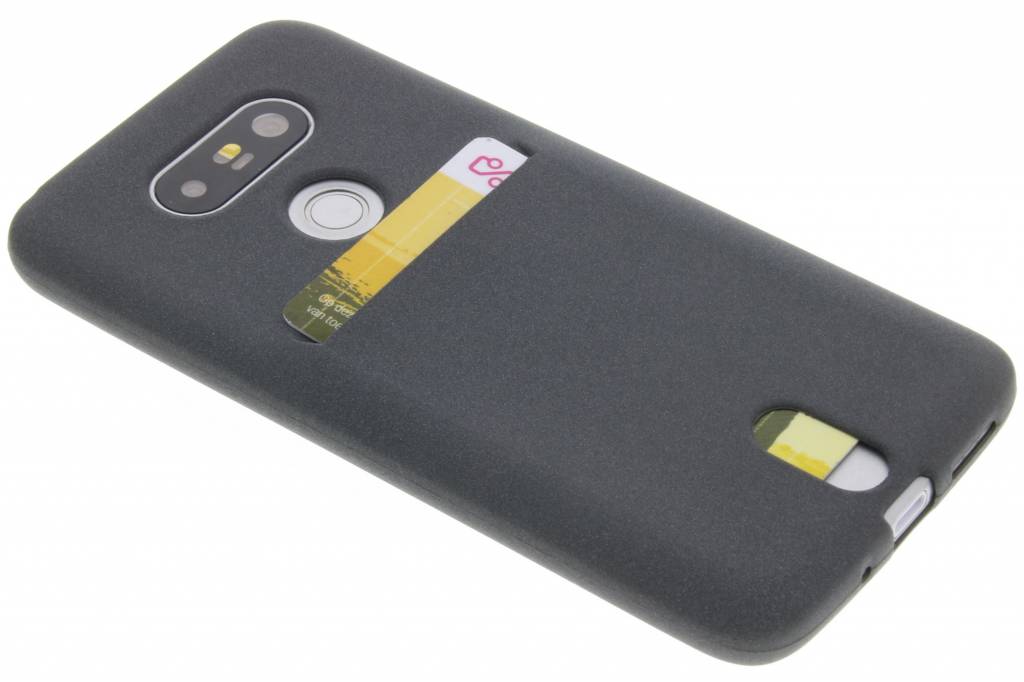 Image of Grijze TPU siliconen card case voor de LG G5 (SE)