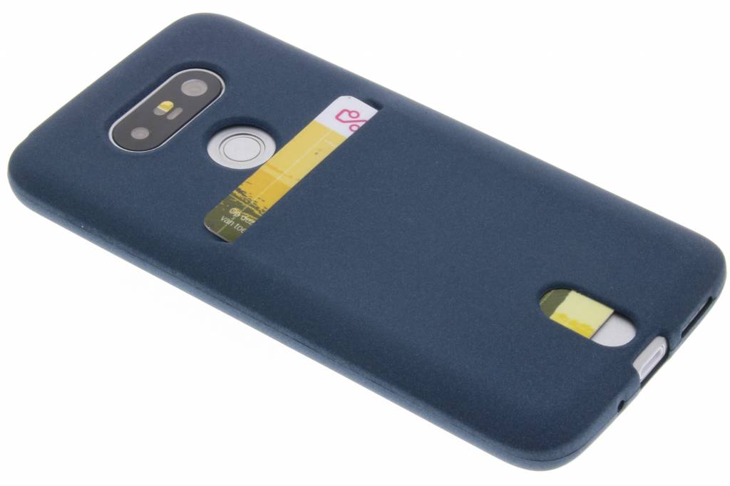 Image of Donkerblauwe TPU siliconen card case voor de LG G5 (SE)