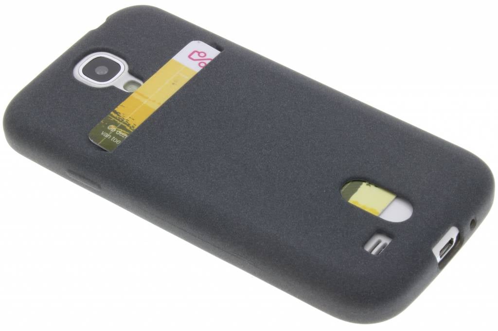 Image of Grijze TPU siliconen card case voor de Samsung Galaxy S4