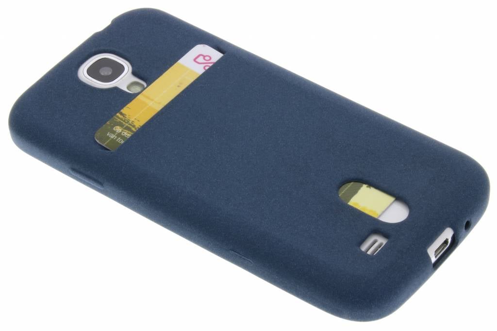 Image of Donkerblauwe TPU siliconen card case voor de Samsung Galaxy S4