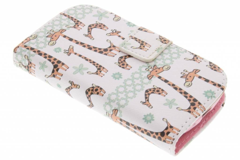 Image of Giraffes design TPU booktype hoes voor de Samsung Galaxy S3 Mini