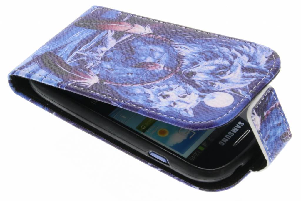 Image of Wolven design TPU flipcase voor de Samsung Galaxy S3 Mini