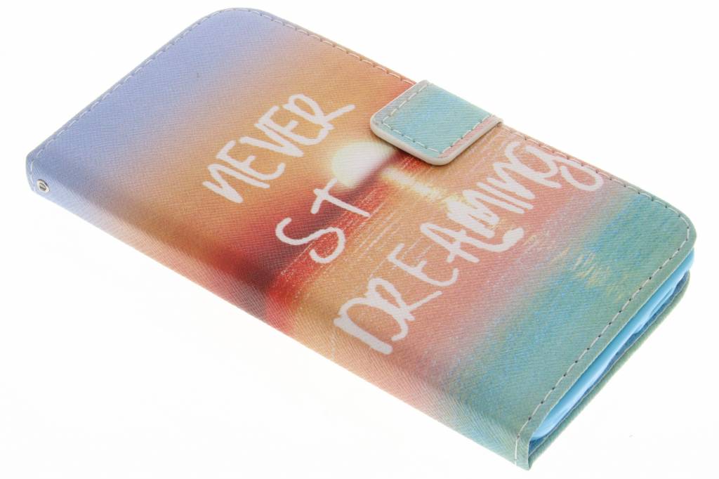 Image of Never stop dreaming design TPU booktype hoes voor de Samsung Galaxy Note 3