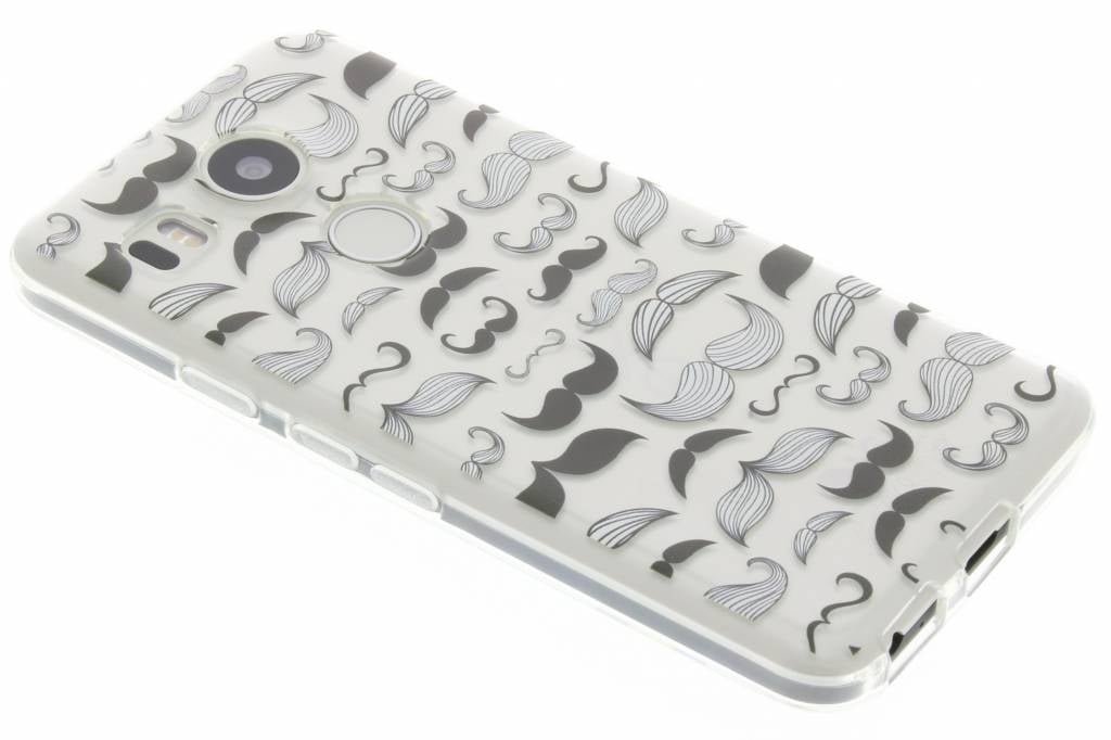 Image of Mustache design TPU siliconen hoesje voor de LG Nexus 5X