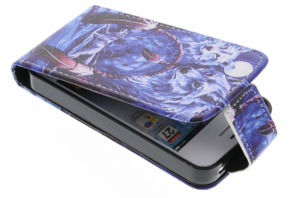 Image of Wolven design TPU flipcase voor de iPhone 4 / 4s