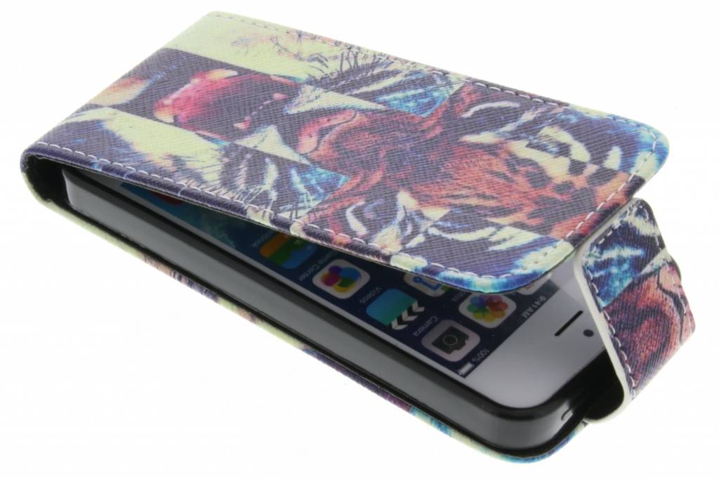 Image of Tijger design TPU flipcase voor de iPhone 5 / 5s / SE