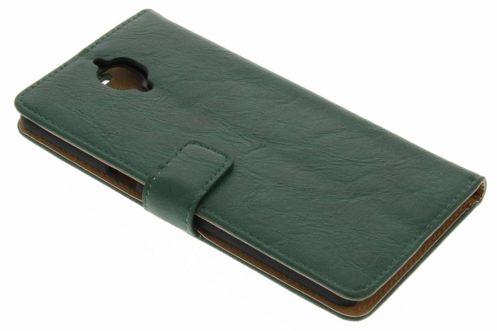 Image of Groene kreukelleder booktype hoes voor de OnePlus 3 / 3T