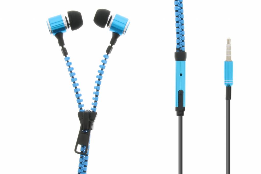 Image of MuZip Headset universele hoofdtelefoon met rits - Blauw