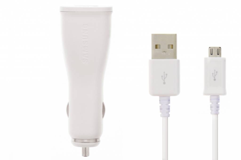 Image of Car Adapter 2A + Micro-USB naar USB-kabel - Wit
