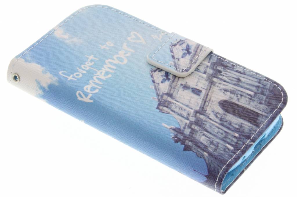 Image of Forget to remember design TPU booktype hoes voor de Samsung Galaxy Core Plus