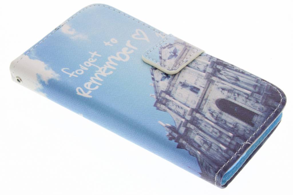 Image of Forget to remember design TPU booktype hoes voor de Samsung Galaxy S5 (Plus) / Neo