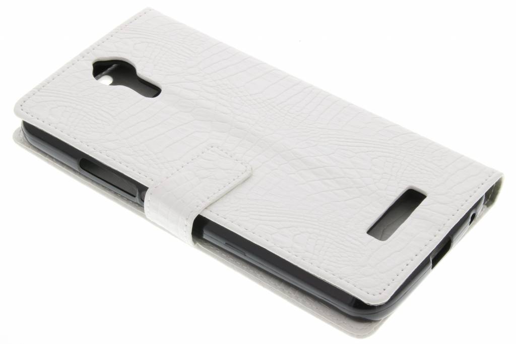 Image of Witte Crocodile skin wallet booktype cover voor de Acer Liquid Zest Plus