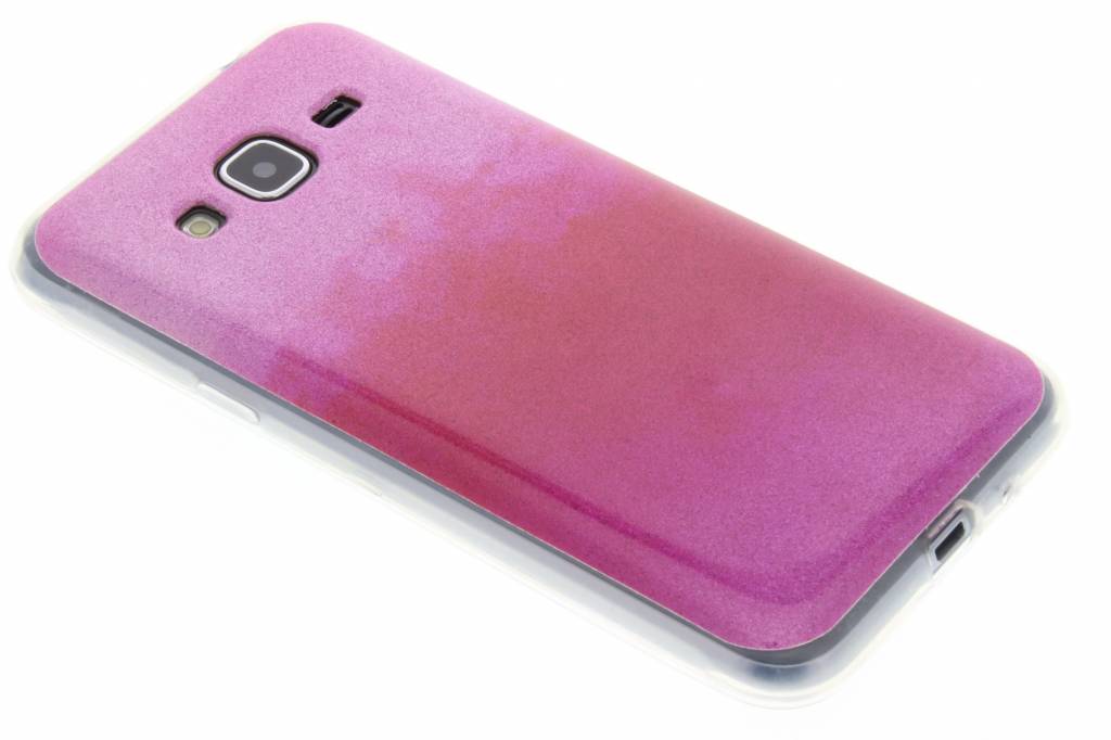 Image of Fuchsia glitter TPU softcase voor de Samsung Galaxy J3 / J3 (2016)