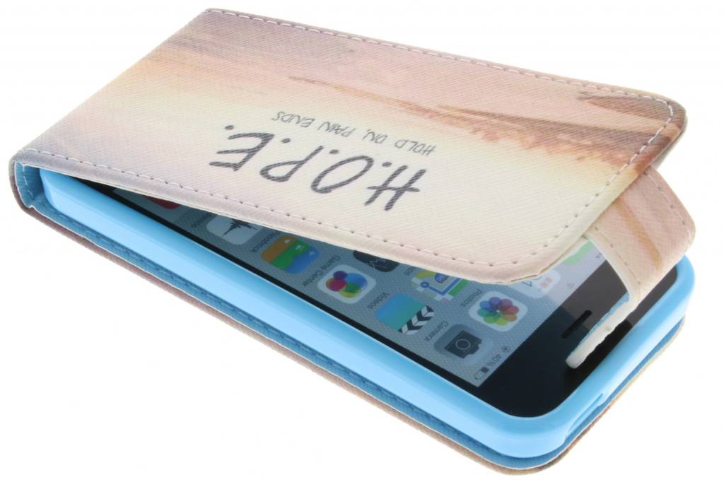 Image of Hope design TPU flipcase voor de iPhone 5c