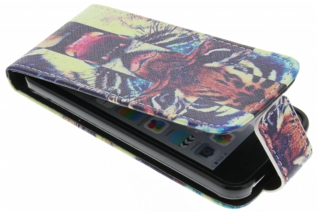 Image of Tijger design TPU flipcase voor de iPhone 5c