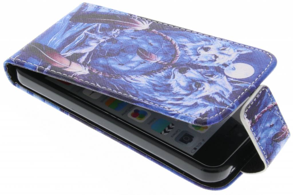 Image of Wolven design TPU flipcase voor de iPhone 5c