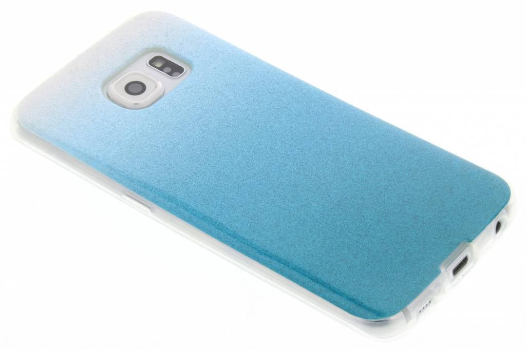 Image of Turquoise glitter TPU softcase voor de Samsung Galaxy S6 Edge