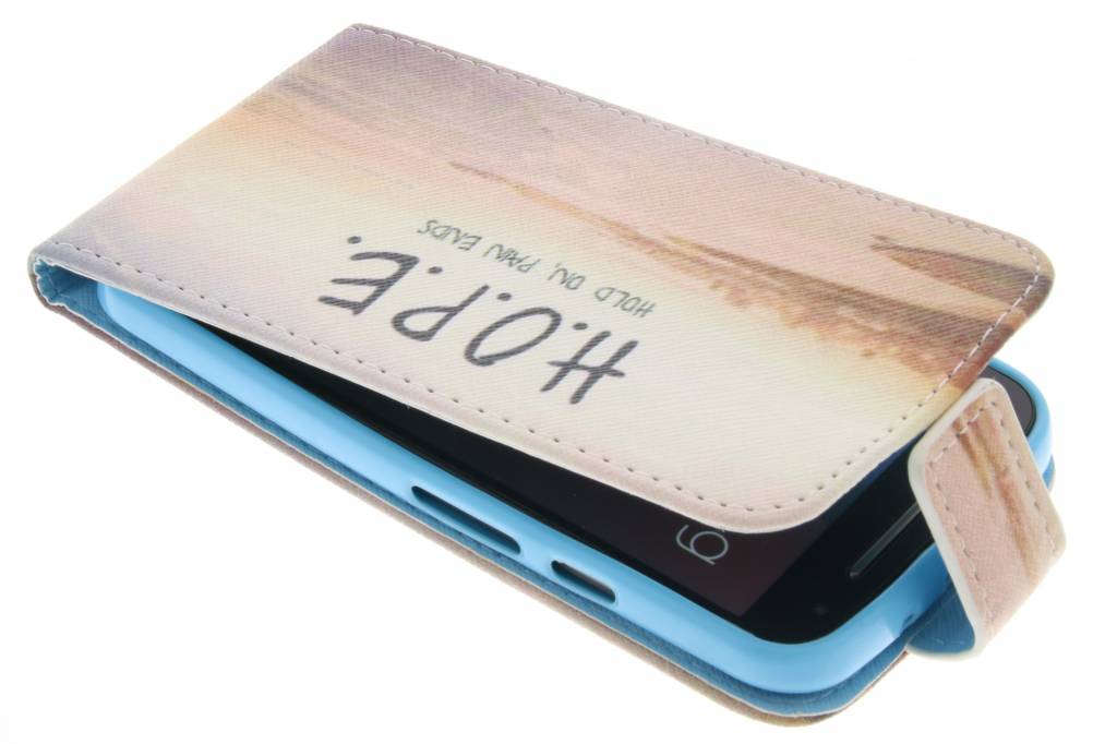 Image of Hope design TPU flipcase voor de Motorola Moto G 2nd Gen 2014