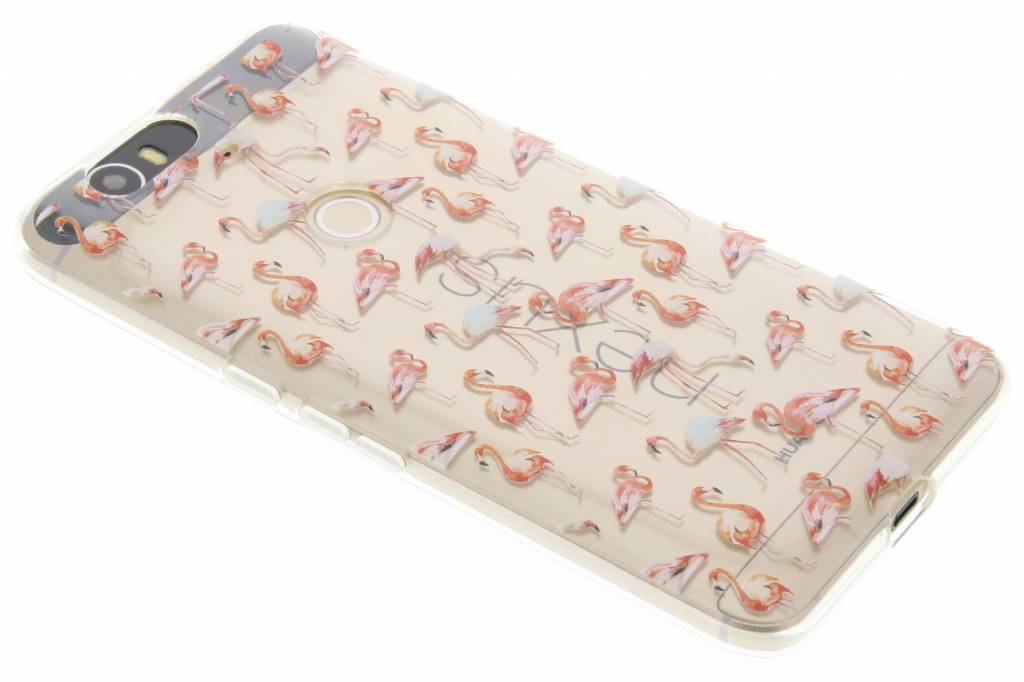 Image of Flamingo design TPU siliconen hoesje voor de Huawei Nexus 6P