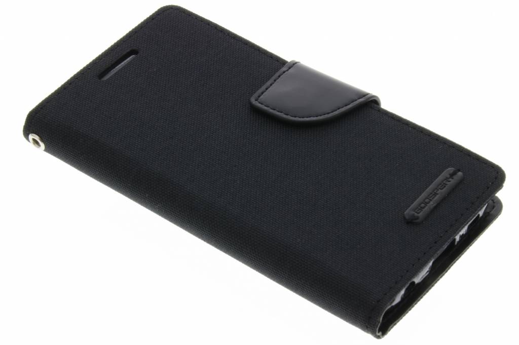 Image of Canvas Diary Case voor de Samsung Galaxy S6 Edge - Zwart
