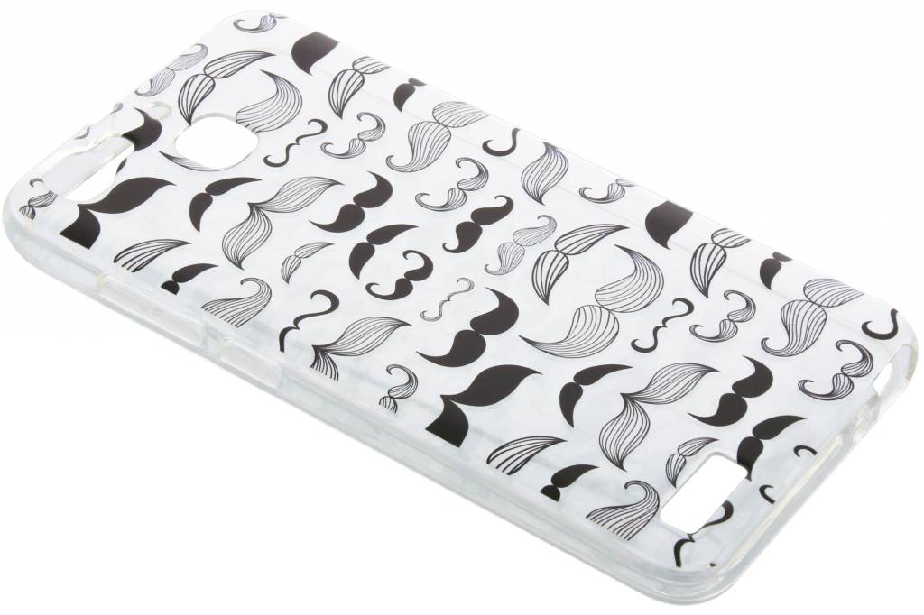 Image of Mustache design TPU siliconen hoesje voor de P8LiteS