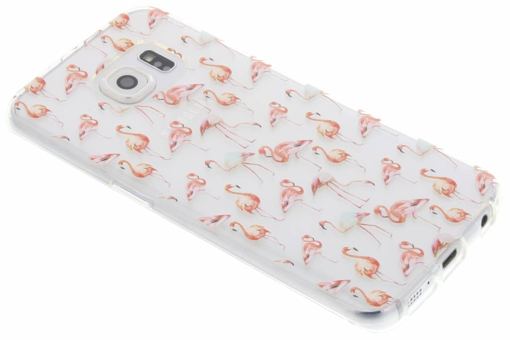 Image of Flamingo design TPU siliconen hoesje voor de Samsung Galaxy S6 Edge