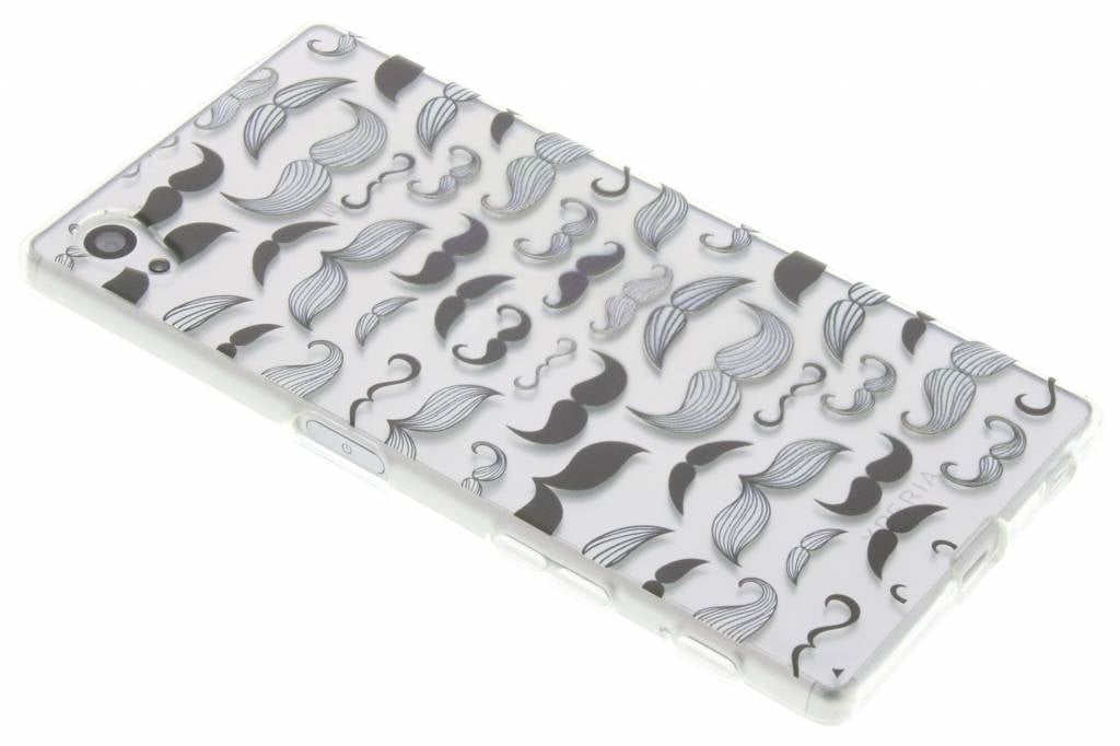 Image of Mustache design TPU siliconen hoesje voor de Sony Xperia Z5