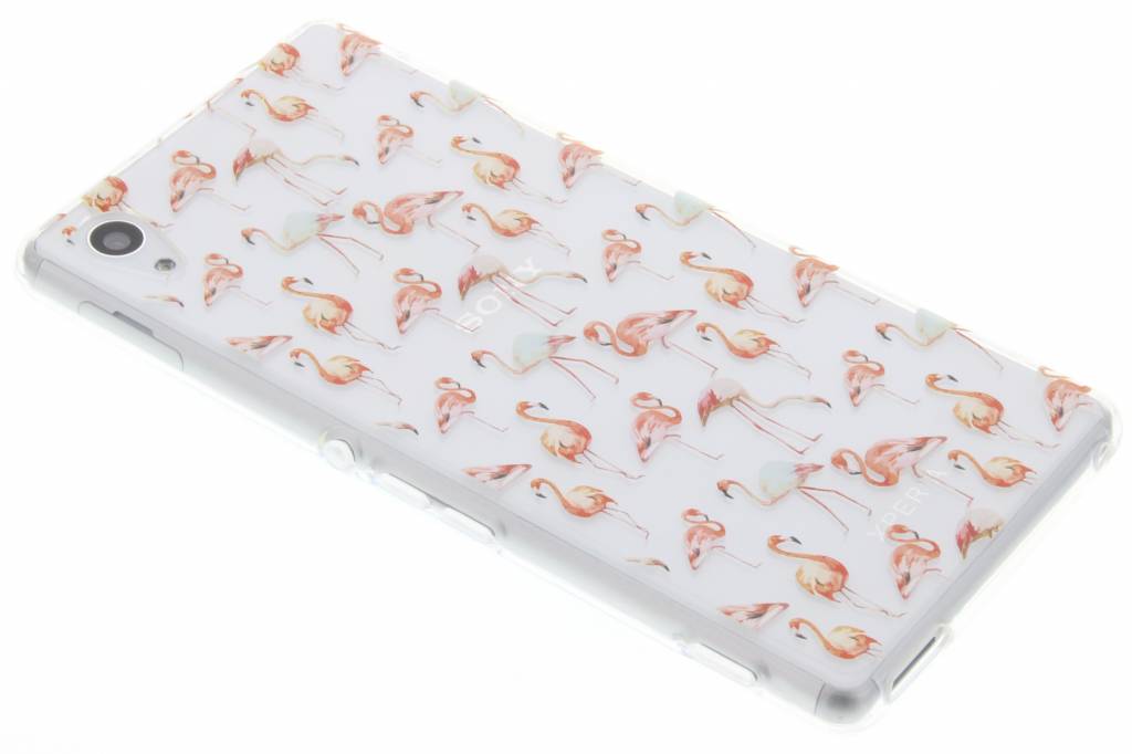 Image of Flamingo design TPU siliconen hoesje voor de Sony Xperia M4 (Aqua)