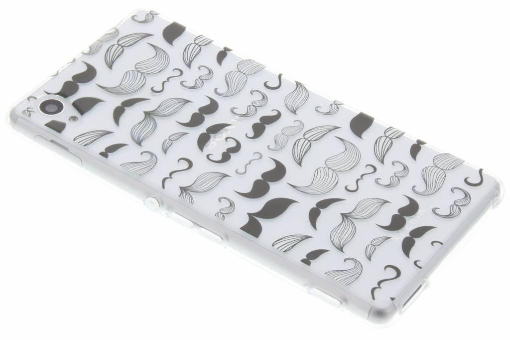 Image of Mustache design TPU siliconen hoesje voor de Sony Xperia M4 (Aqua)