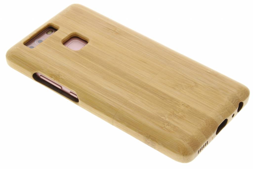 Image of Lichtbruin echt houten hardcase hoesje voor de Huawei P9