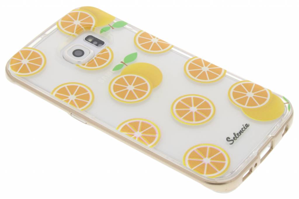 Image of Foodies Orange TPU hoesje voor de Samsung Galaxy S6 Edge