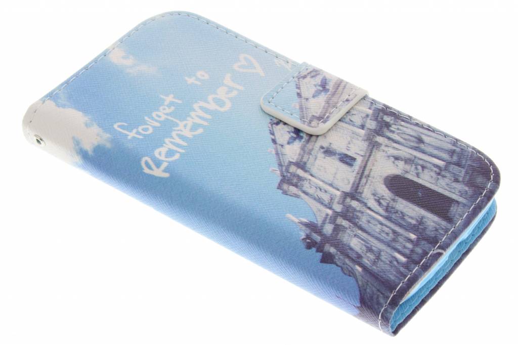 Image of Forget to remember design TPU booktype hoes voor de Samsung Galaxy S4