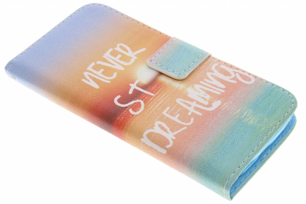 Image of Never stop dreaming design TPU booktype hoes voor de LG G2