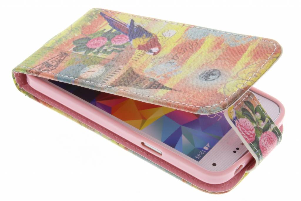 Image of Big Ben papegaai design TPU flipcase voor de Samsung Galaxy S5 Mini